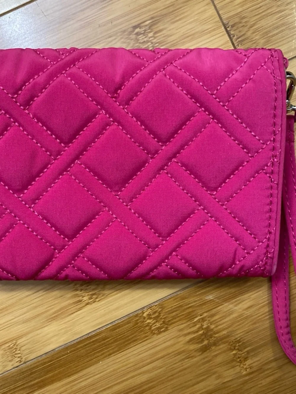 Vera Bradley Hot Pink Quilted Turnlock Wristlet